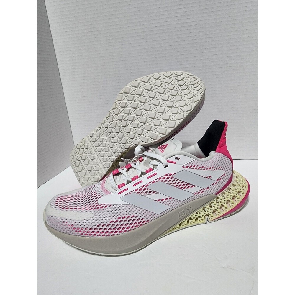 New Women's Adidas 4D FWD Pulse White/Shock Pink/Grey Shoes Size 9.5 Q46225